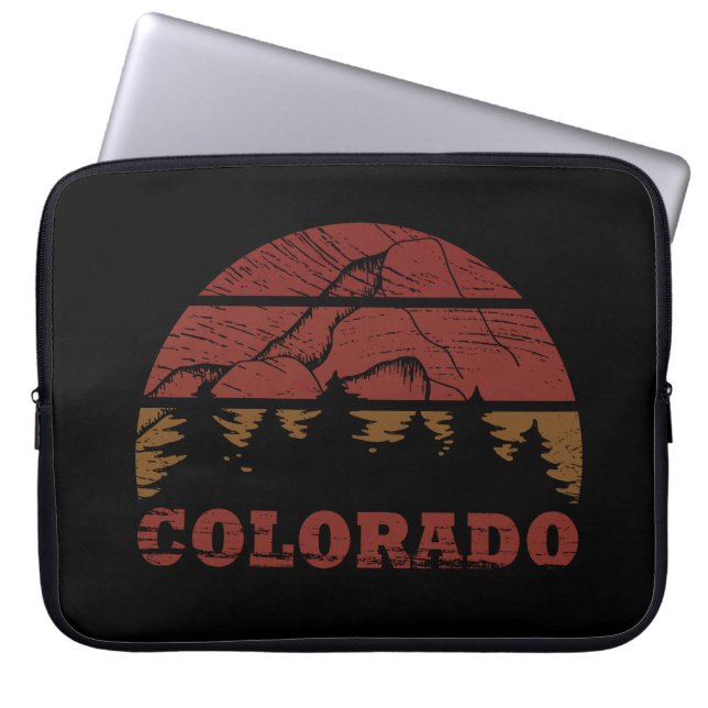 colorado  zonsondergang laptop sleeve (Voorkant)