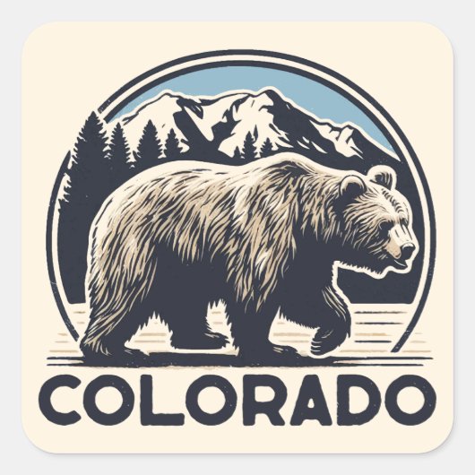  Coloradogebergte Vierkante Sticker (Voorkant)