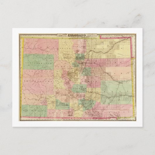 ColoradoPanoramic MapColorado Briefkaart (Voorkant)