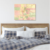 ColoradoPanoramic MapColorado Canvas Afdruk (Insitu (Slaapkamer))