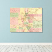 ColoradoPanoramic MapColorado Canvas Afdruk (Insitu (Houten vloer))