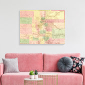 ColoradoPanoramic MapColorado Canvas Afdruk (Insitu (Woonkamer))