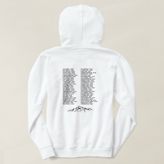 Colorado's 14ers -  checklist hoodie (Design achterkant)