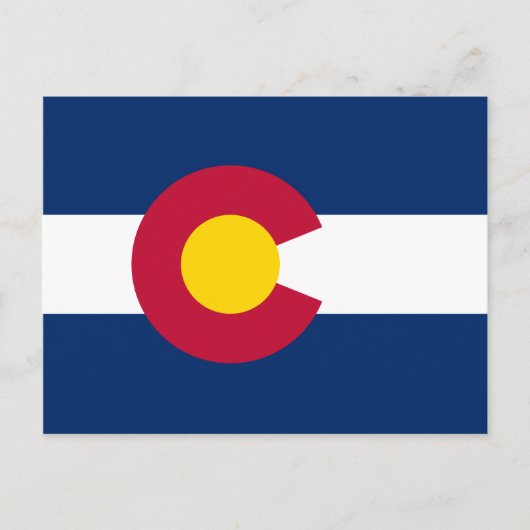 Colorado's vlag briefkaart (Voorkant)