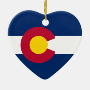Colorado's vlag keramisch ornament