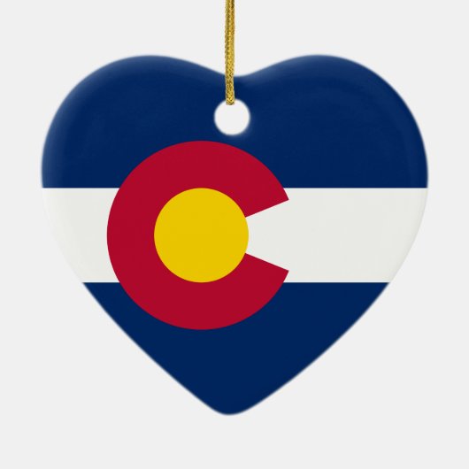 Colorado's vlag keramisch ornament (Achterkant)