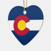 Colorado's vlag keramisch ornament (Links)