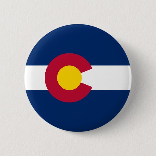 Colorado's vlag ronde button 5,7 cm (Voorkant)