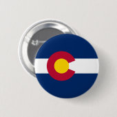 Colorado's vlag ronde button 5,7 cm (Voorkant /achterkant)