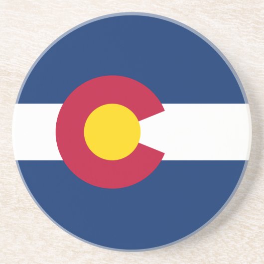 Colorado's vlag zandsteen onderzetter (Voorkant)