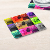 Colorblind Guitar - Kaliediscope - Onderzetter (Schuin)