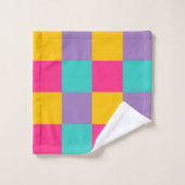 Colorblock 1980s Disco Funky Colorful Bad Handdoek (Wasdoekje)