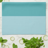 Colorblock Blauwgroen horizontale streep Theedoek (Gevouwen)