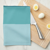 Colorblock Blauwgroen horizontale streep Theedoek (Quarter Fold)
