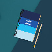 Colorblock Blue Horizontale Streep Notitieboek