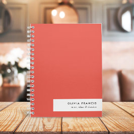 Colorblock Bold Red Modern minimalistisch Notitieboek