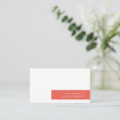 Colorblock Bold Red Modern minimalistisch Visitekaartje (Staand voorkant)