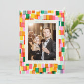 Colorblock Confetti Cheerful Modern New Year Feestdagenkaart (Staand voorkant)