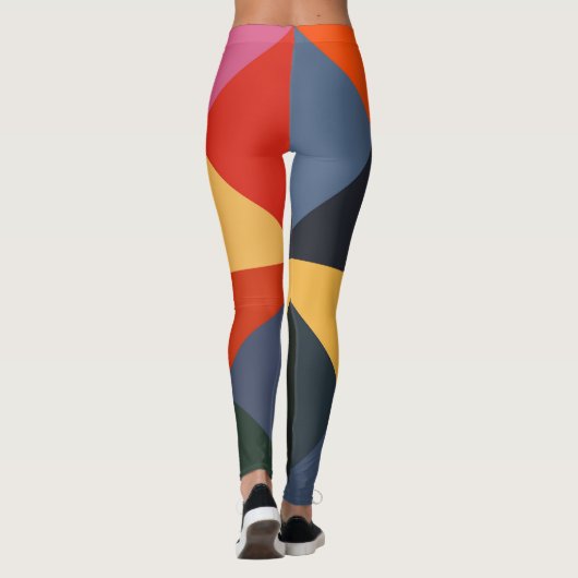 ColorBlock Geometric Art Leggings (Achterkant)