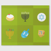 colorblock green hanukkah cadeaupapier (Vlak)