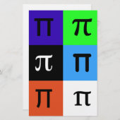 colorblock happy pi day briefpapier (Voorkant / Achterkant)