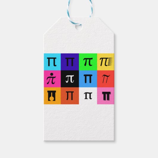 colorblock happy pi day cadeaulabel (Voorkant)