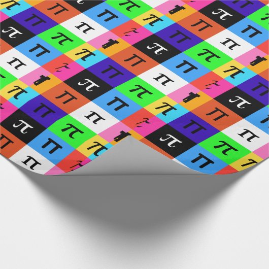 colorblock happy pi day cadeaupapier (Hoek)