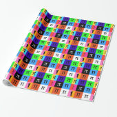 colorblock happy pi day cadeaupapier (Uitgerold)
