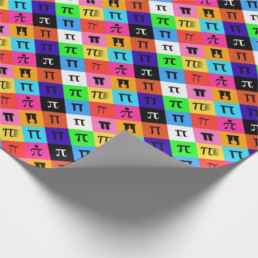 colorblock happy pi day cadeaupapier (Hoek)