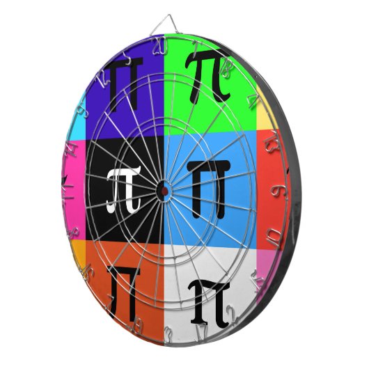colorblock happy pi day dartbord (Voorkant Rechts)