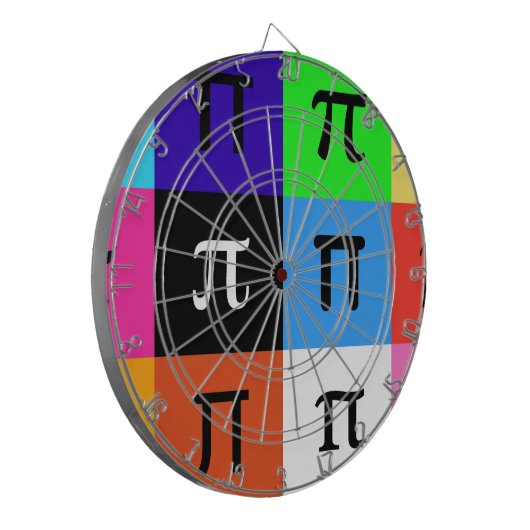 colorblock happy pi day dartbord (Voorkant Links)