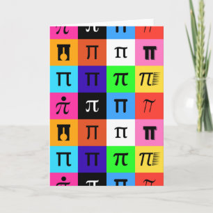 colorblock happy pi day kaart