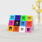 colorblock happy pi day kaart (Gele Bloem)