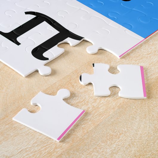 colorblock happy pi day legpuzzel (Zijkant)