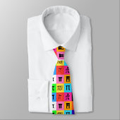 colorblock happy pi day stropdas (Gebonden)