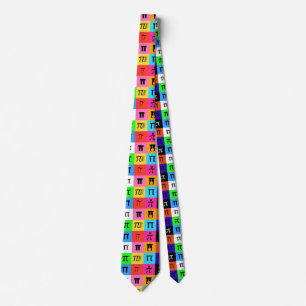 colorblock happy pi day stropdas