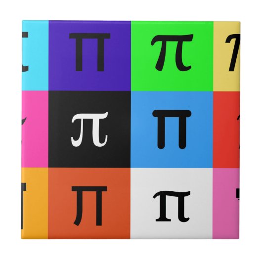 colorblock happy pi day tegeltje (Voorkant)