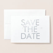 ColorBlock Hearts Sla de datum fotokaart op Folie Kaarten (Voorkant met envelop)