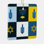 colorblock hebrew hanukkah keramisch ornament (Rechts)