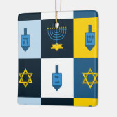 colorblock hebrew hanukkah keramisch ornament (Links)