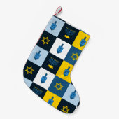 colorblock hebrew hanukkah kleine kerstsok (Voorkant (Hangend))
