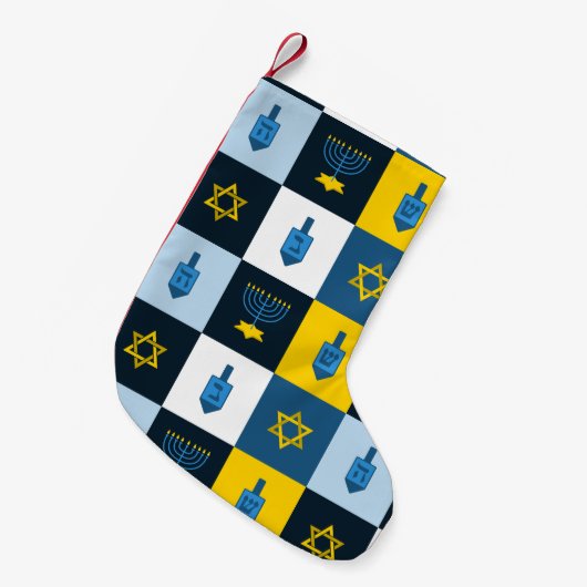 colorblock hebrew hanukkah kleine kerstsok (Voorkant (Hangend))