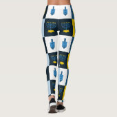 colorblock hebrew hanukkah leggings (Achterkant)
