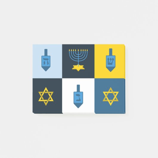 colorblock hebrew hanukkah post-it® notes (Voorkant)