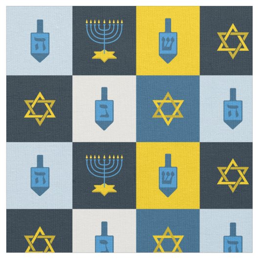 colorblock hebrew hanukkah stof (Close Up)