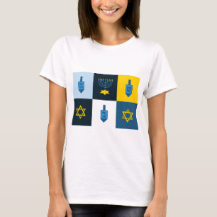 colorblock hebrew hanukkah t-shirt