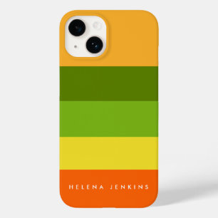ColorBlock Horizontaal Gestreept Kleurrijk Monogra Case-Mate iPhone 14 Hoesje