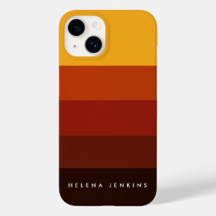 ColorBlock Horizontaal Gestreept Kleurrijk Monogra Case-Mate iPhone 14 Hoesje