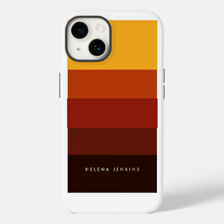 ColorBlock Horizontaal Gestreept Kleurrijk Monogra iPhone 14 Hoesje
