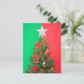 colorblock kerstboom feestdagenkaart (Staand voorkant)
